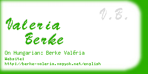 valeria berke business card